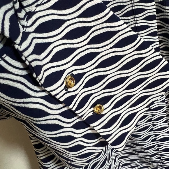 NWOT Michael Kors Blue Blouse M - Picture 7 of 7